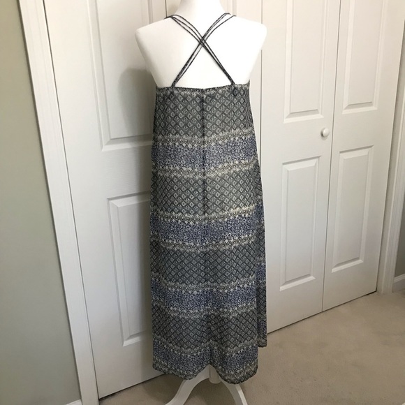 Madewell Moroccan Tile Print Cross Back Blue Maxi Dress Small - Picture 5 of 17